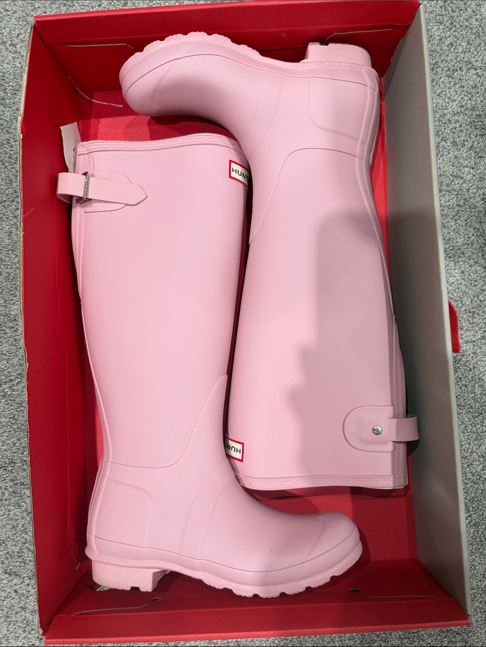 Hunter Light Pink Knee-High Rubber Rain Boots